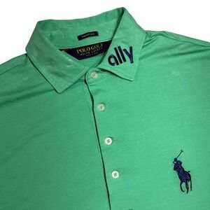 Ralph Lauren Polo Golf Mens Small Green Stretch Lisle Polo Shirt Ally Odyssey